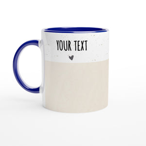 Personalisierte Tasse mit Wunschtext & Farbauswahl | Perfektes Dankeschön-Geschenk für Familie, Freunde, Oma, Papa, Schwester Geschenkidee - GlamourDesign