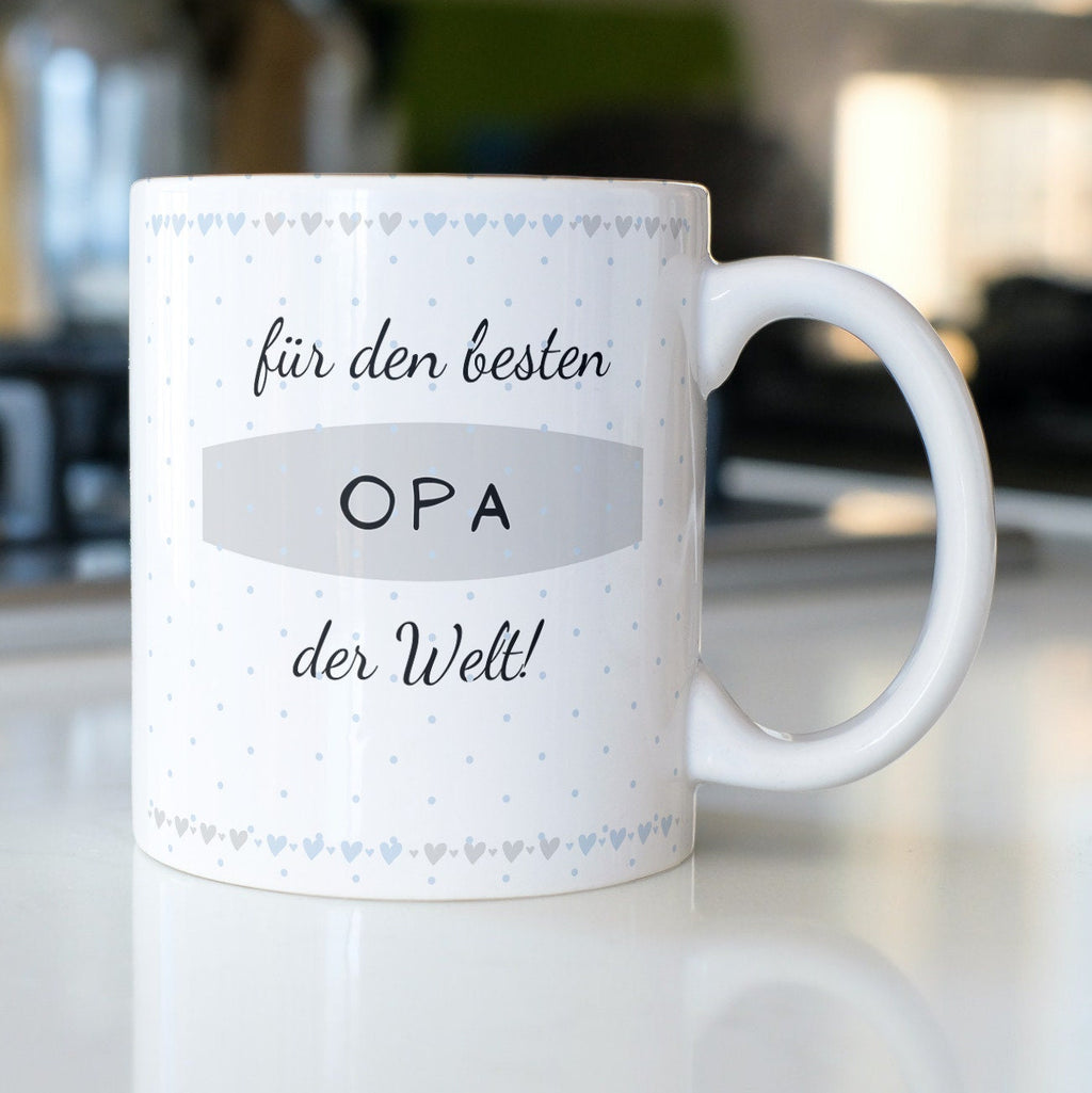 Personalisierte Tasse für den besten Opa der Welt | mit Wunschtext | Kaffeetasse Namenstasse | Geschenkidee | Individuell bedruckt