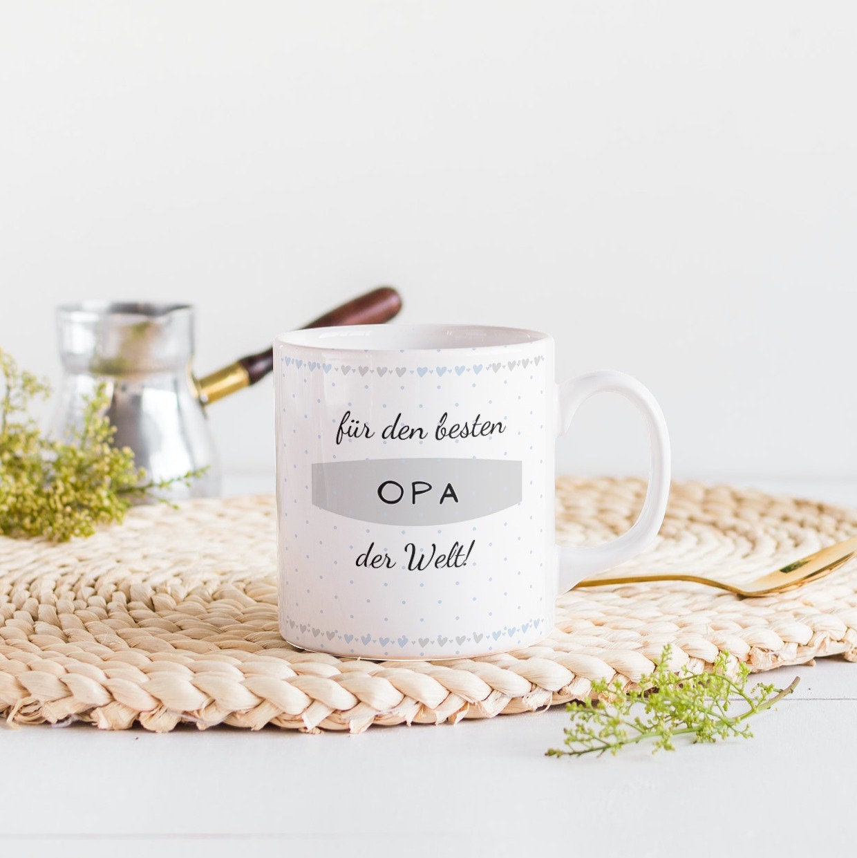 Personalisierte Tasse für den besten Opa der Welt | mit Wunschtext | Kaffeetasse Namenstasse | Geschenkidee | Individuell bedruckt