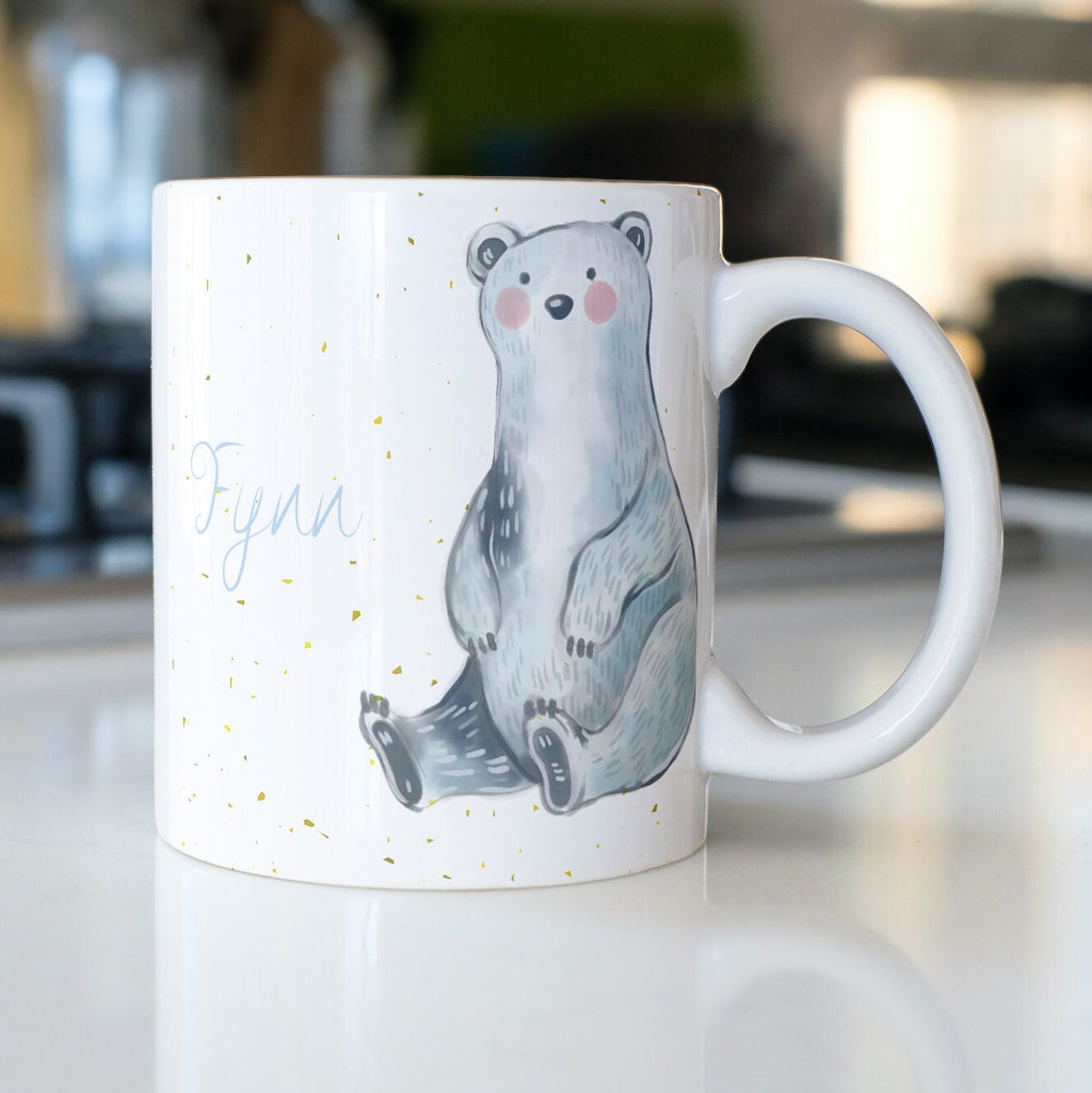 Personalisierte Tasse mit Eisbär-Motiv und Namen | Kaffeetasse Namenstasse Kindertasse| Geschenkidee | Individuell bedruckt