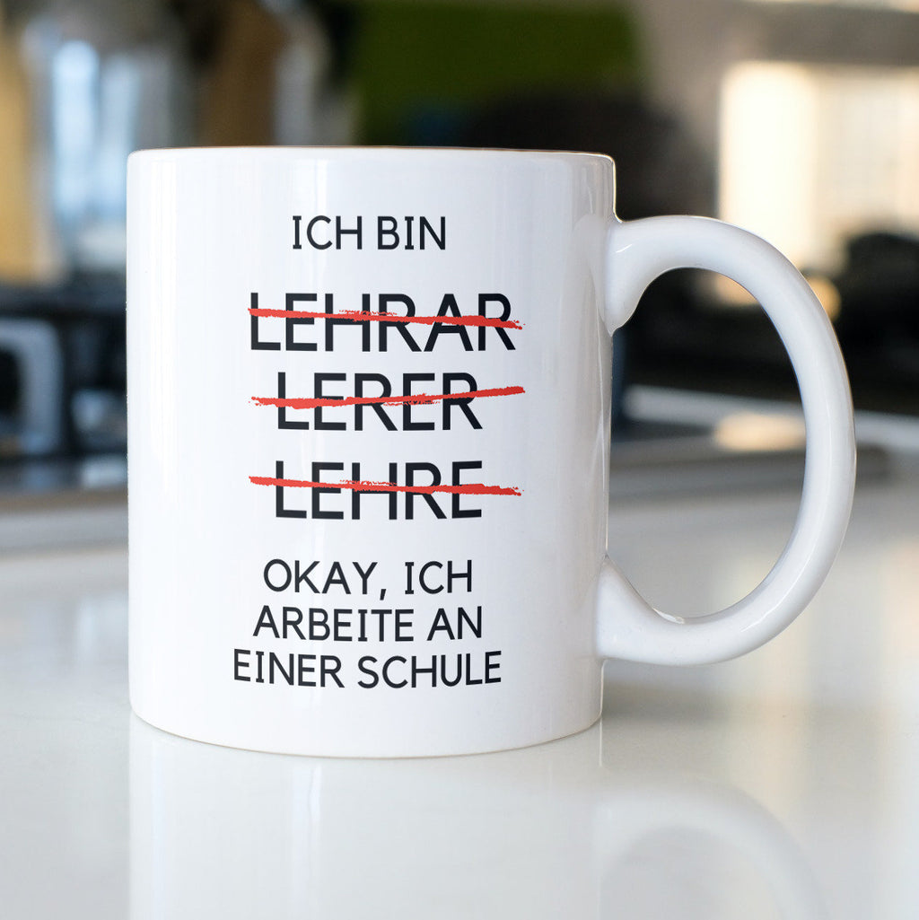 Tasse für Lehrer/ Lehrerin | Kaffeetasse, Teetasse | Geschenkidee | bedruckte Tasse mit Spruch - GlamourDesign