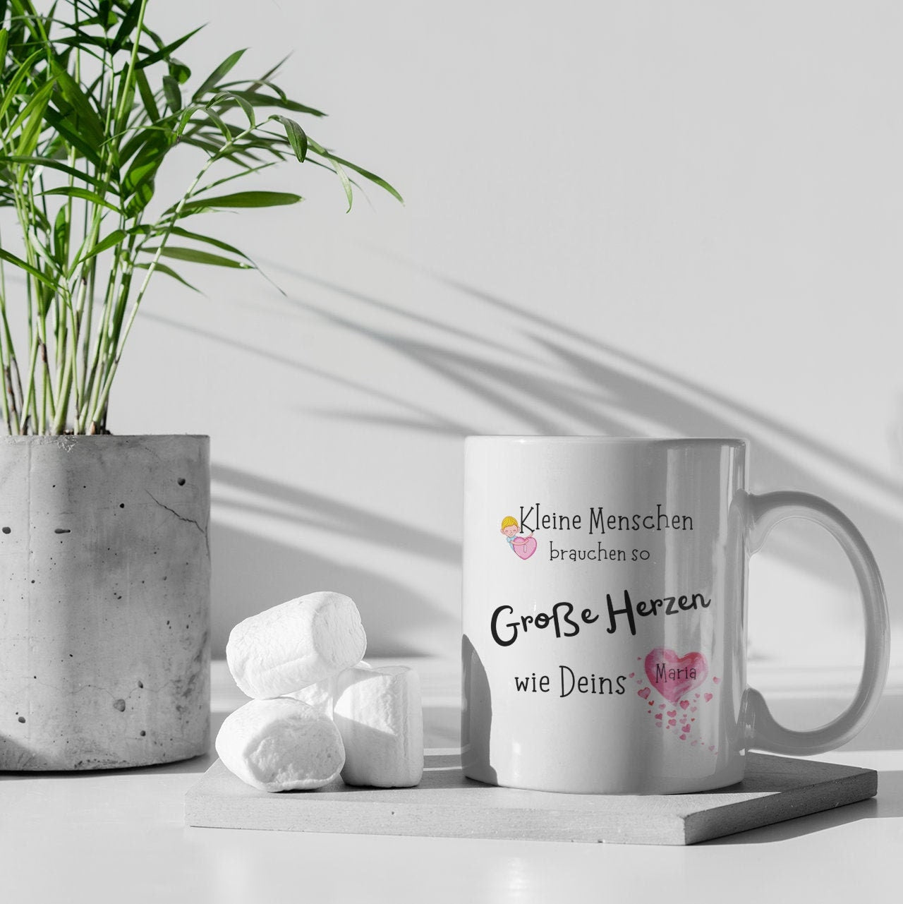 Personalisiert Tasse für Erzieher| Abschied | Dankeschön| Namenstasse | Kleine Menschen brauchen...