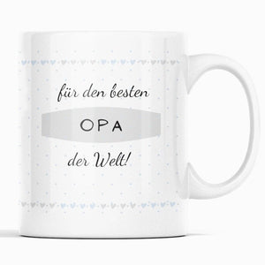 Personalisierte Tasse für den besten Opa der Welt | mit Wunschtext | Kaffeetasse Namenstasse | Geschenkidee | Individuell bedruckt