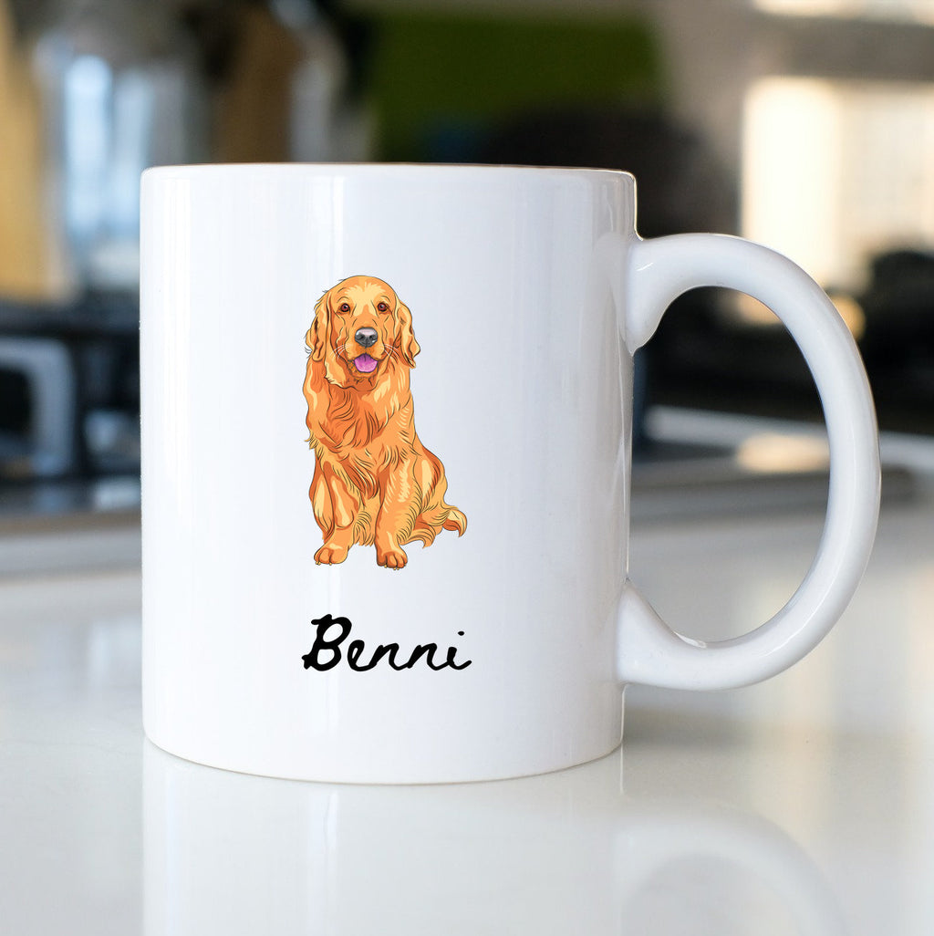 Tasse für Hundebesitzer mit Namen| Hund| Golden Retriever - GlamourDesign