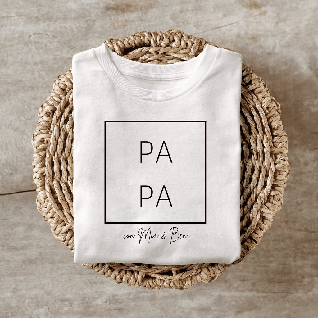 Papa T-Shirt| personalisiert mit Namen| Geschenk| Vatertag| Geburtstag| Geburt| Kinder| grafisch| Set-Möglichkeit - GlamourDesign