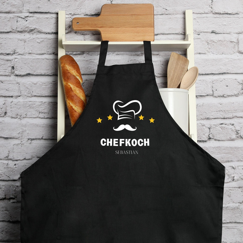 Kochschürze Mann| Grillschürze| Backschürze| Schürze| personalisiert mit Namen| Chefkoch - GlamourDesign