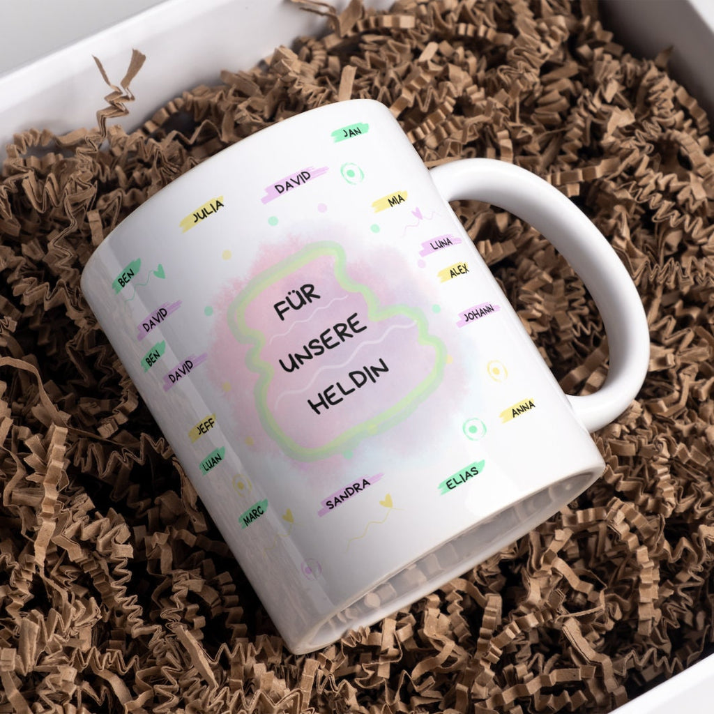 Tasse für Lehrerinnen | Für unsere Heldin | personalisiertes Geschenk - GlamourDesign