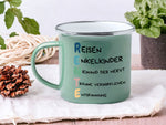 Lade das Bild in den Galerie-Viewer, Emaille Tasse in Mint| Tasse mit lustigem Motiv für Rentner|
