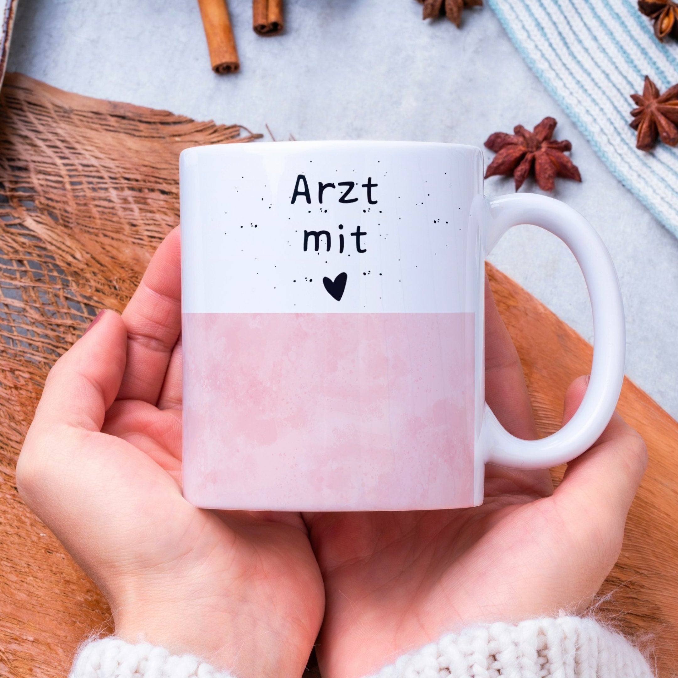 Tasse als Geschenk für den Arzt| Wunschtext| Arzt mit Herz