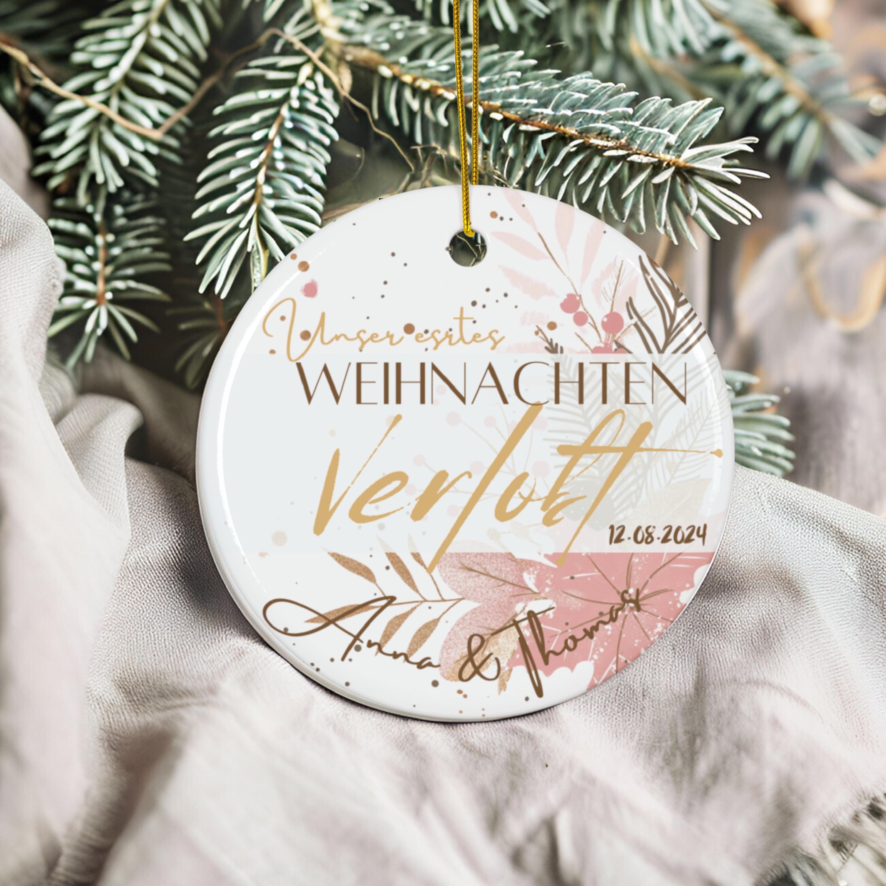 Personalisierter Hochzeitsornament | Baumschmuck | Glamour Designs