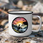 Lade das Bild in den Galerie-Viewer, Emaille Tasse motorrad geschenk personalisierbar mit Namen Geburtstagsgeschenk mit Wunschname Weihnachten Becher motorrad biker geschenkidee
