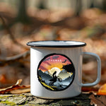 Lade das Bild in den Galerie-Viewer, Emaille Tasse motorrad geschenk personalisierbar mit Namen Geburtstagsgeschenk mit Wunschname Weihnachten Becher motorrad biker geschenkidee
