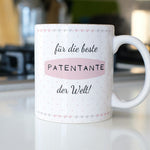 Lade das Bild in den Galerie-Viewer, Personalisierte Tasse für die beste Patentante der Welt, Taufpatin |  Kaffeetasse Namenstasse | Geschenkidee | Individuell bedruckt
