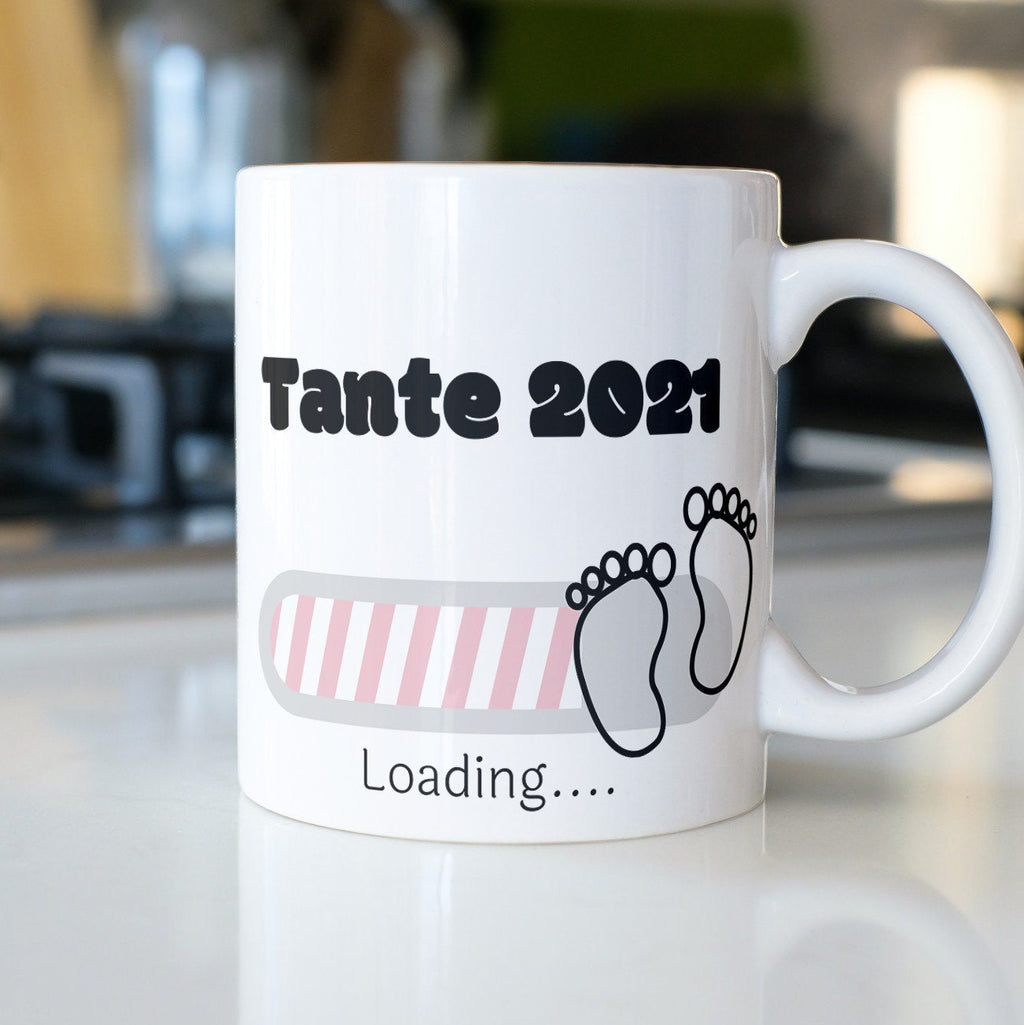 Tasse für die Tante, Ankündigung, du wirst Tante, werdende Tante | Kaffeetasse Namenstasse | Geschenkidee | Individuell bedruckt - GlamourDesign