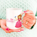 Lade das Bild in den Galerie-Viewer, Personalisierte Tasse für Kinder, Mädchen, Prinzessin, rosa | Kindertasse Kaffeetasse Namenstasse | Geschenkidee | Individuell bedruckt
