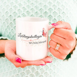 Personalisierte Tasse für die beste Arbeitskollegin, Lieblingskollegin | Kaffeetasse Namenstasse | Geschenkidee | Individuell bedruckt
