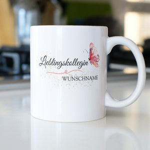 Personalisierte Tasse für die beste Arbeitskollegin, Lieblingskollegin | Kaffeetasse Namenstasse | Geschenkidee | Individuell bedruckt