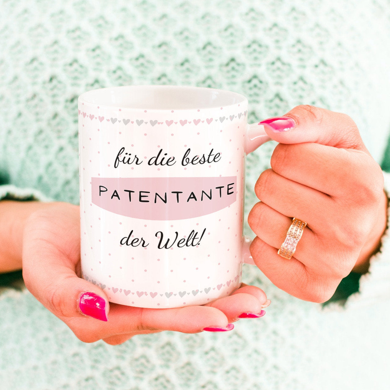 Personalisierte Tasse für die beste Patentante der Welt, Taufpatin |  Kaffeetasse Namenstasse | Geschenkidee | Individuell bedruckt