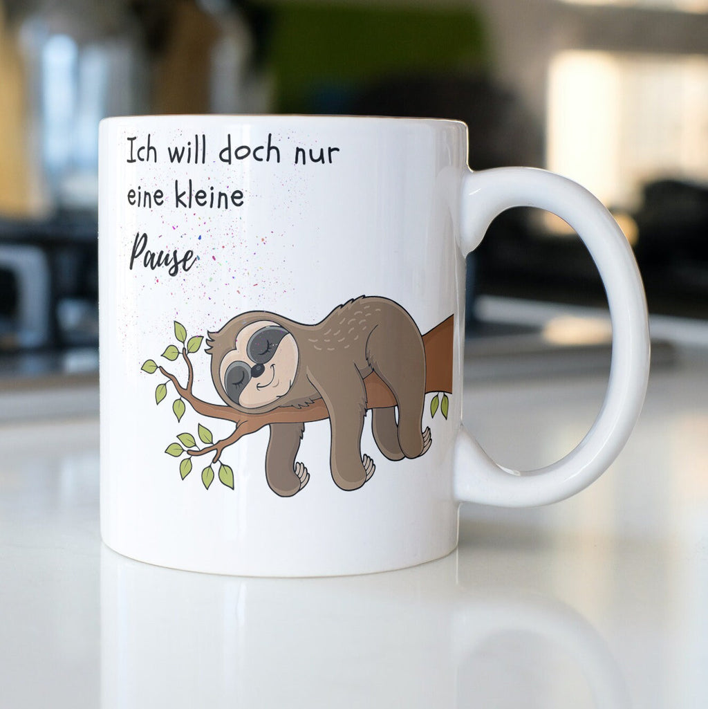 Tasse mit süßem Faultier Motiv | Kaffeetasse Kindertasse | Geschenkidee | bedruckte Tasse mit Spruch