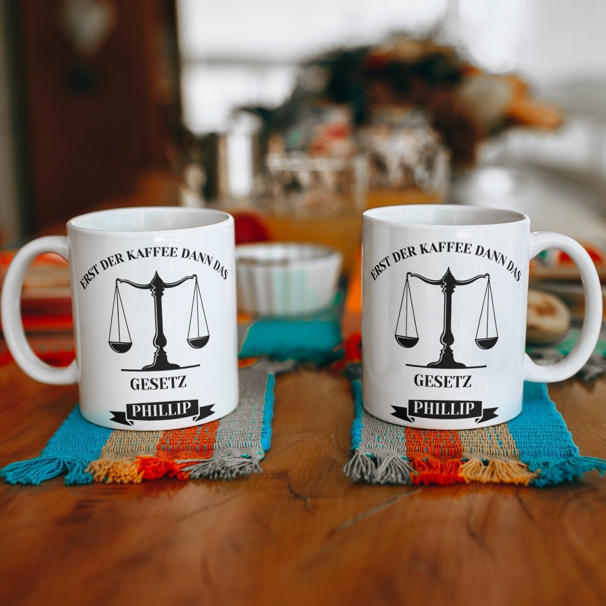Personalisierte Tasse für Anwälte und Richter | Kaffeetasse Namenstasse | Geschenkidee | Individuell bedruckt - GlamourDesign
