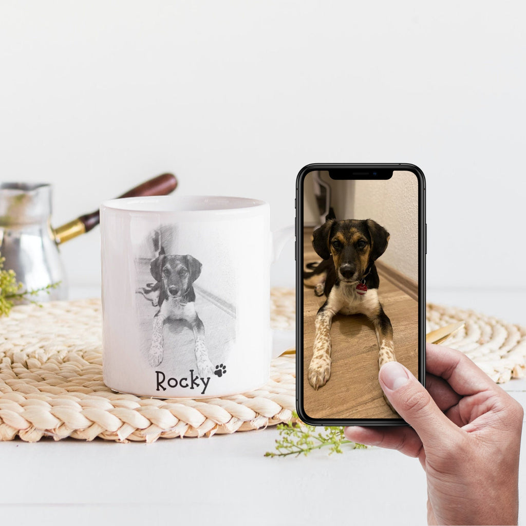 Personalisierte Tasse für Hundebesitzer, Herrchen, Frauchen, Porträt, Zeichnung |Kaffeetasse Namenstasse| Geschenkidee |Individuell bedruckt - GlamourDesign