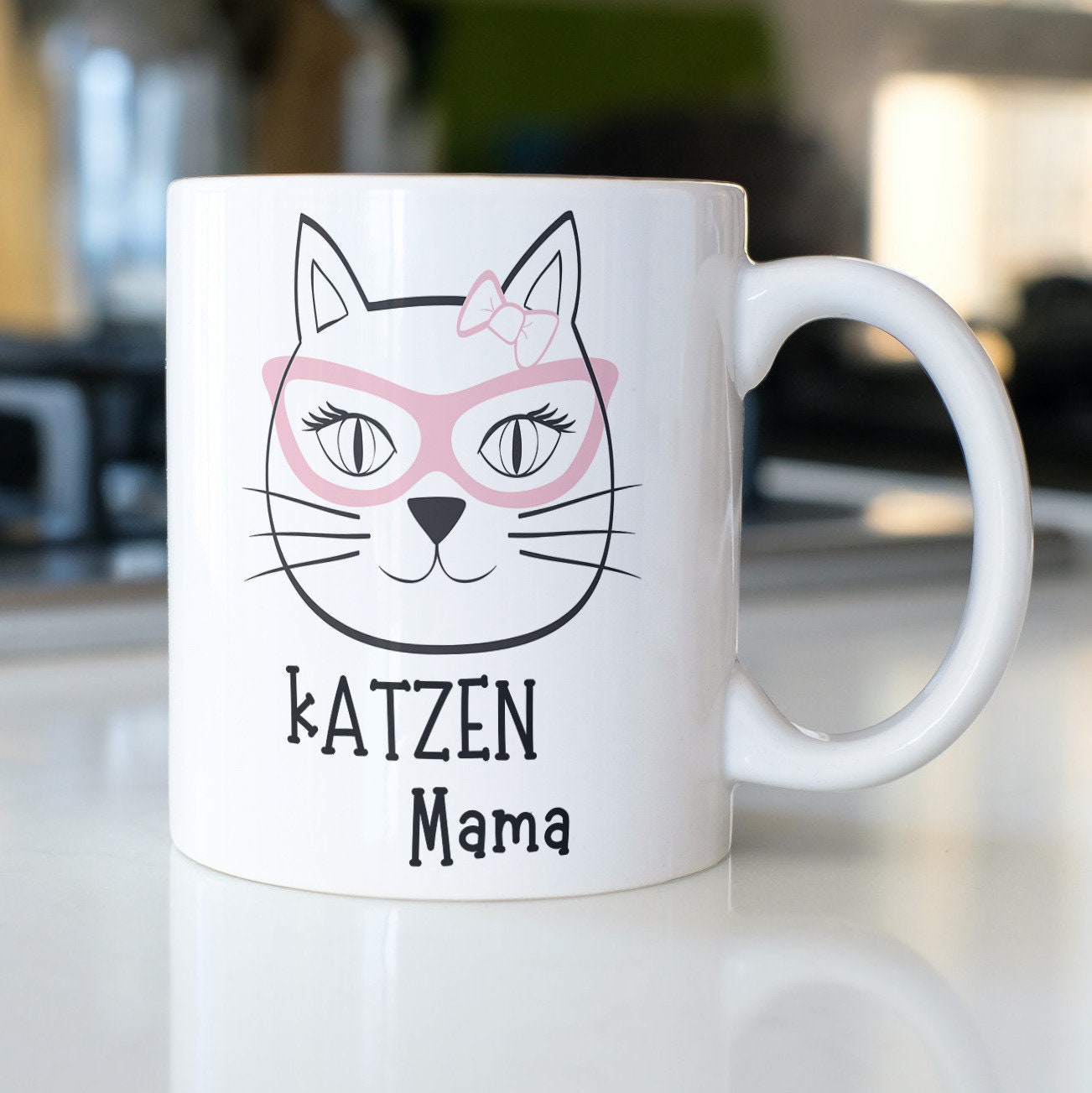 Personalisierte Tasse für Katzen Mamas, Katzenbesitzer | Kaffeetasse Namenstasse | Geschenkidee | Individuell bedruckt