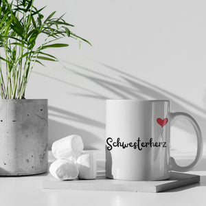 Tasse für Geschwister, Geschenk für Schwester, liebevoll | Kaffeetasse Namenstasse | Geschenkidee | Individuell bedruckt