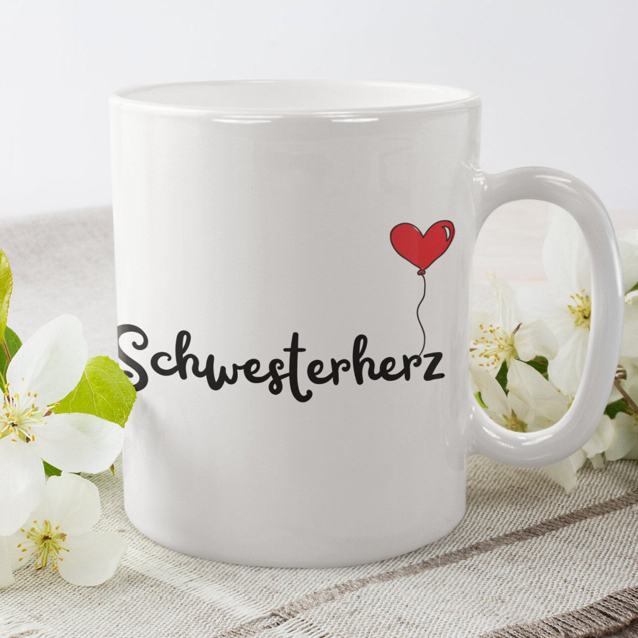 Tasse für Geschwister, Geschenk für Schwester, liebevoll | Kaffeetasse Namenstasse | Geschenkidee | Individuell bedruckt