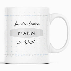Personalisierte Tasse für den besten Mann der Welt | mit Wunschtext | Kaffeetasse Namenstasse | Geschenkidee | Individuell bedruckt