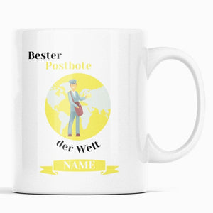 Personalisierte Tasse für den besten Postboten der Welt | Kaffeetasse Namenstasse | Geschenkidee | Individuell bedruckt