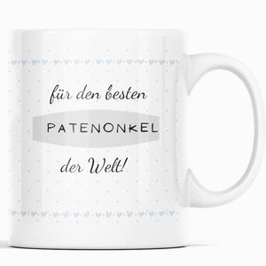Personalisierte Tasse für den besten Patenonkel der Welt | Kaffeetasse Namenstasse | Geschenkidee | Individuell bedruckt