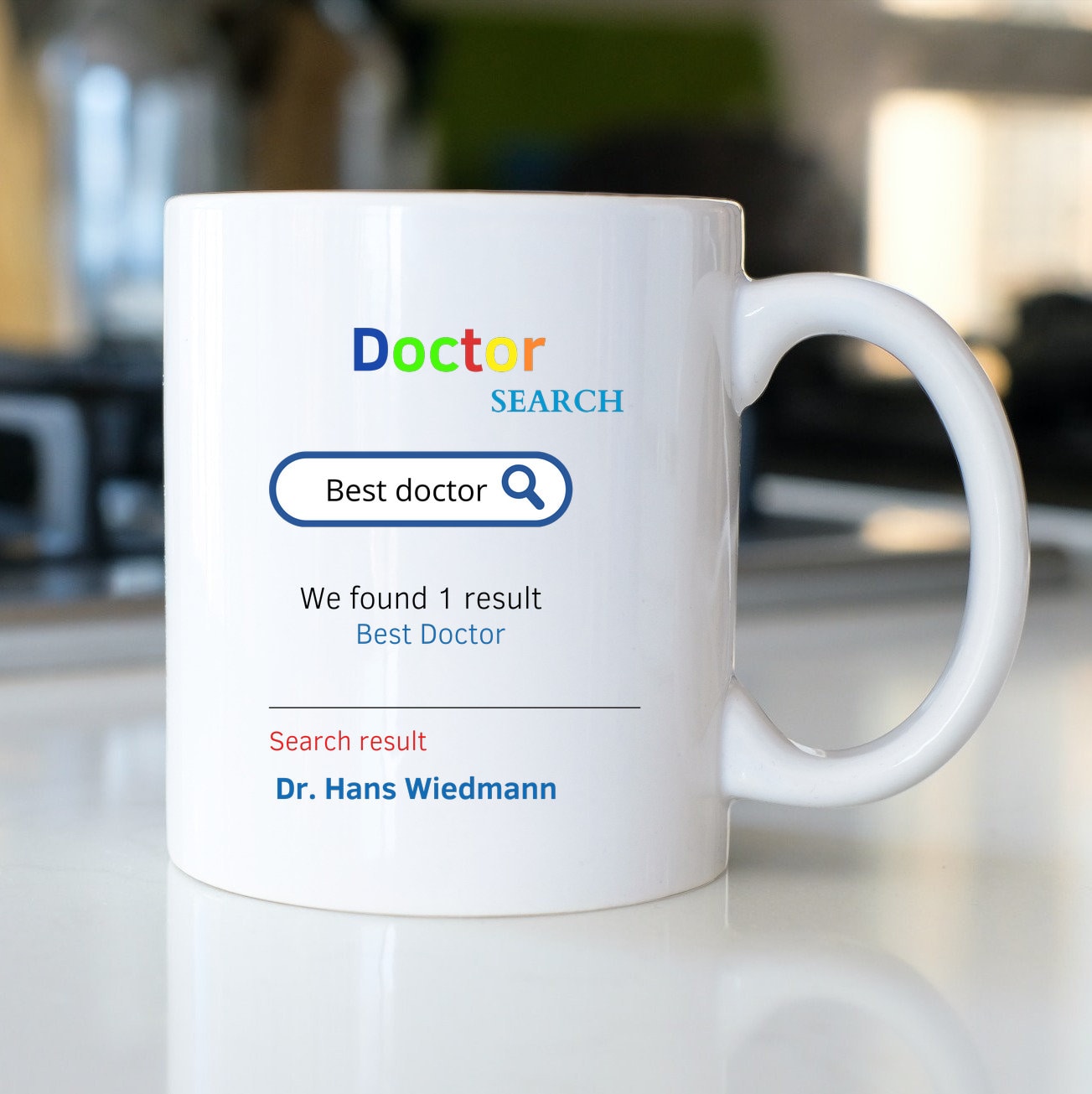 Tasse für den besten Doktor Arzt Suchfeld Suche| individueller Text