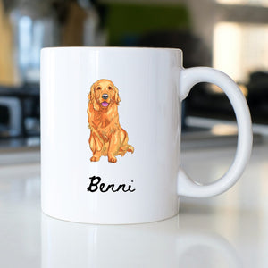 Tasse für Hundebesitzer mit Namen| Hund| Golden Retriever