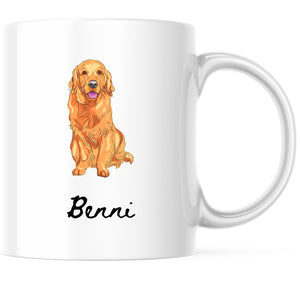 Tasse für Hundebesitzer mit Namen| Hund| Golden Retriever