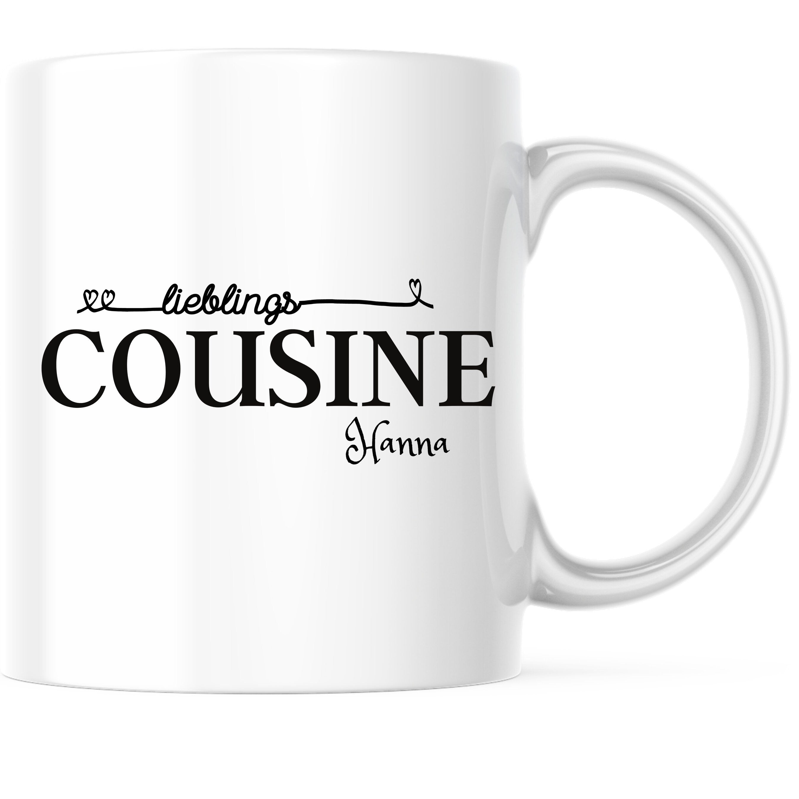Tasse für die Cousine| Lieblingscousine Geschenk|personalisierbar mit Namen - GlamourDesign