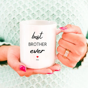 Tasse für den Bruder| Geschenk für den besten Bruder der Welt| Nutrial Facts| Inhaltsangabe| herzliches Motiv| personalisiert mit Namen