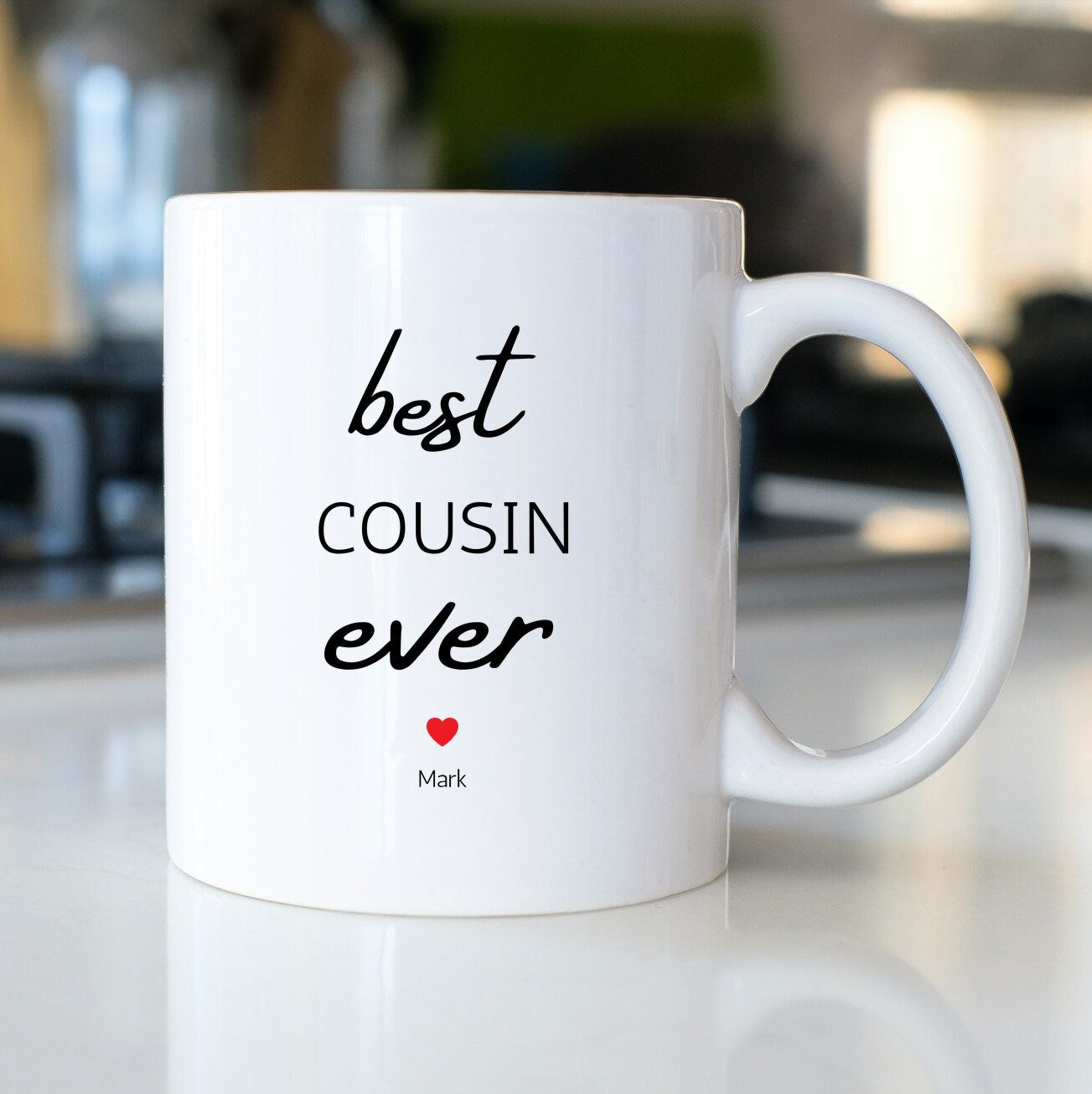 Tasse für den Cousin| Geschenk für den besten Cousin der Welt| Nutrial Facts| Fakten Ernährung| herzliches Motiv| personalisiert mit Namen