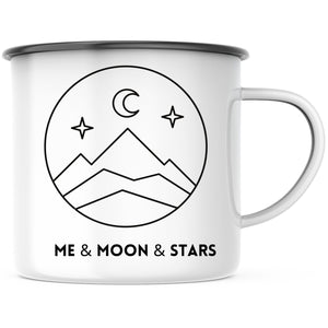 Emaille Tasse| Becher| Me stars and moon
