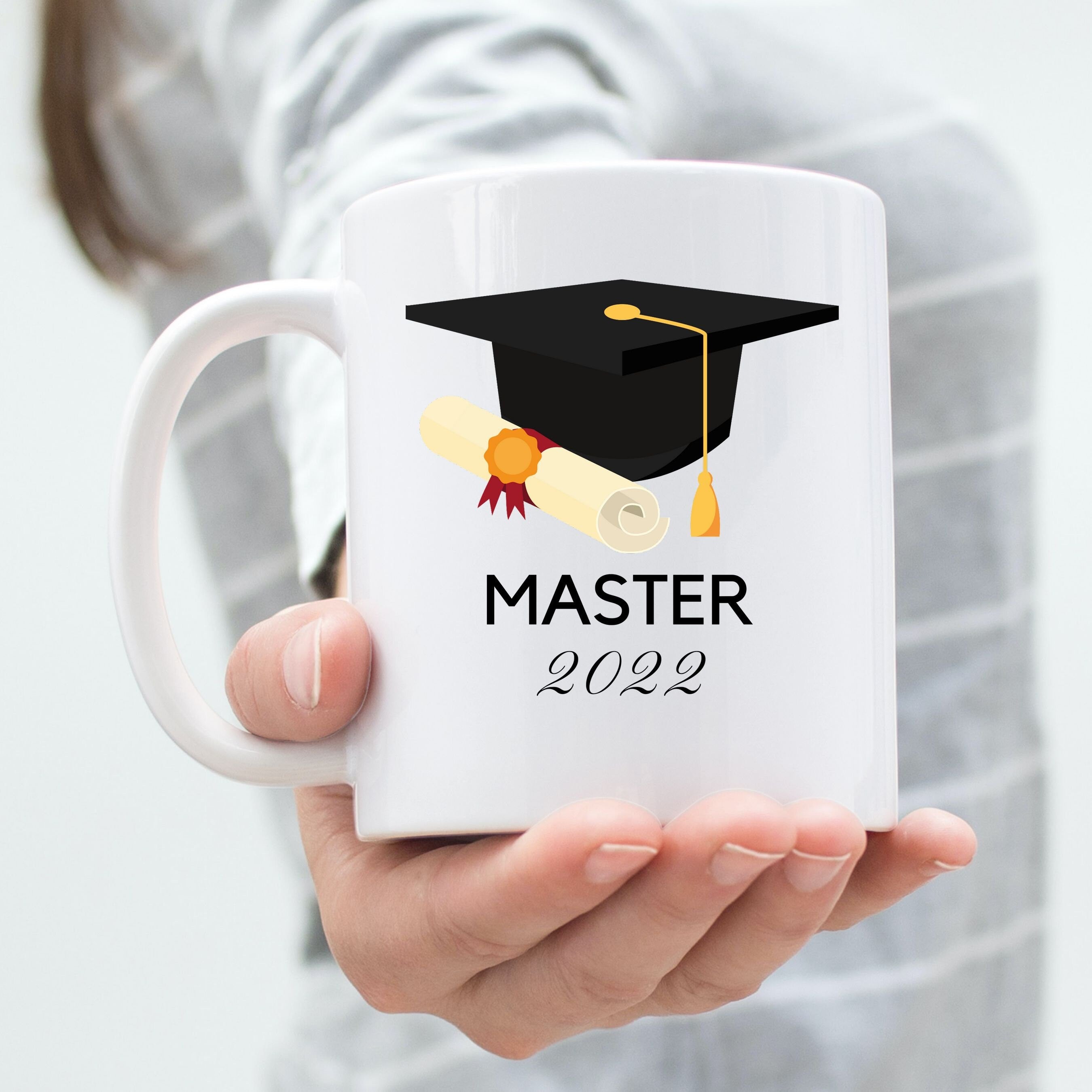 Tasse für den Master Abschluss mit Hut Motiv 2022 |  Kaffeetasse | Geschenkidee | bedruckte Tasse mit Motiv