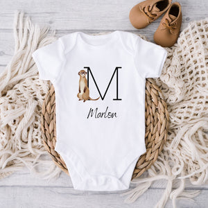 Baby Body mit Namen  | Geschenk zur Geburt | Erdmännchen | personalisiert