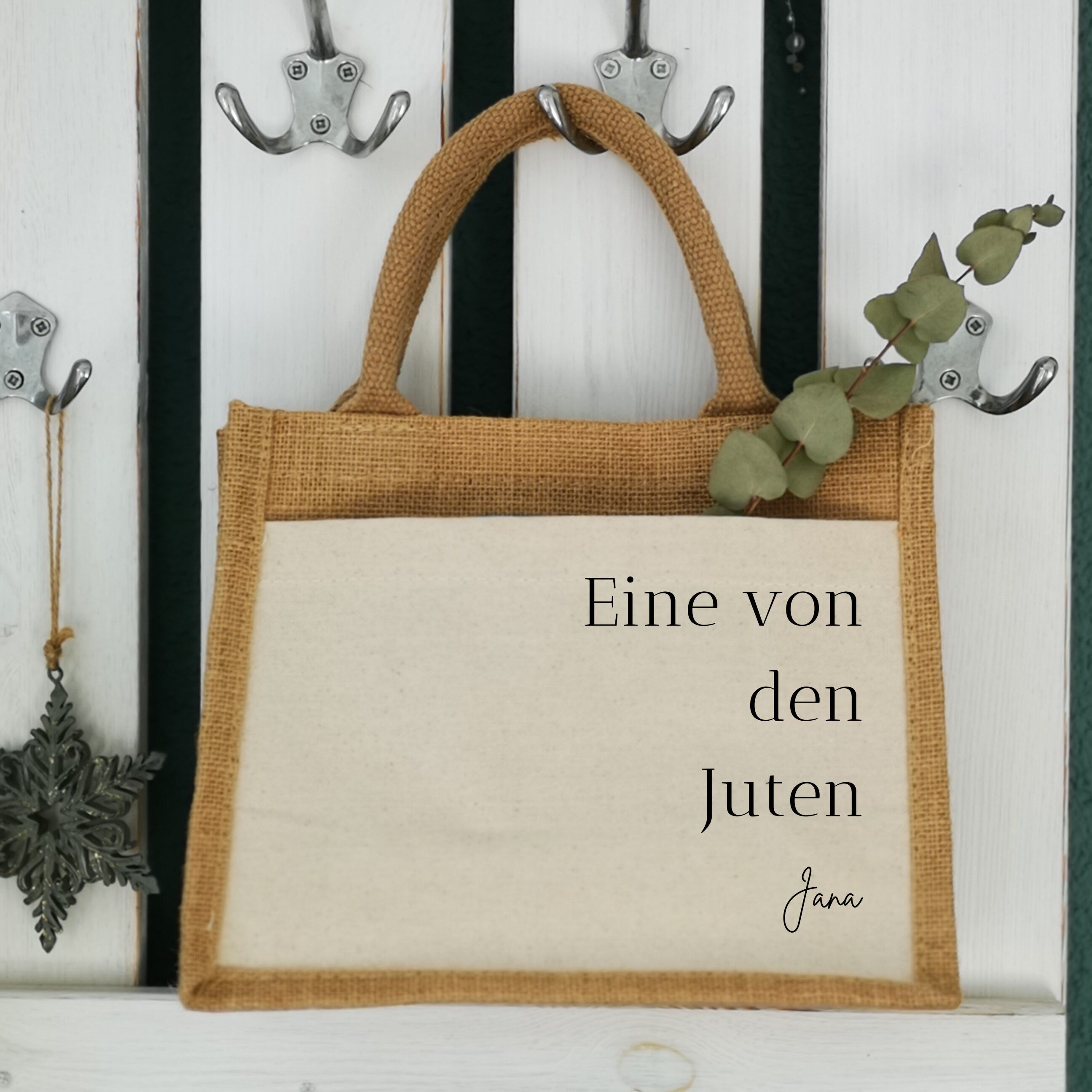 Jutetasche| personalisiert mit Namen| "Eine von den Juten"| Einkaufstasche| Geschenk - GlamourDesign