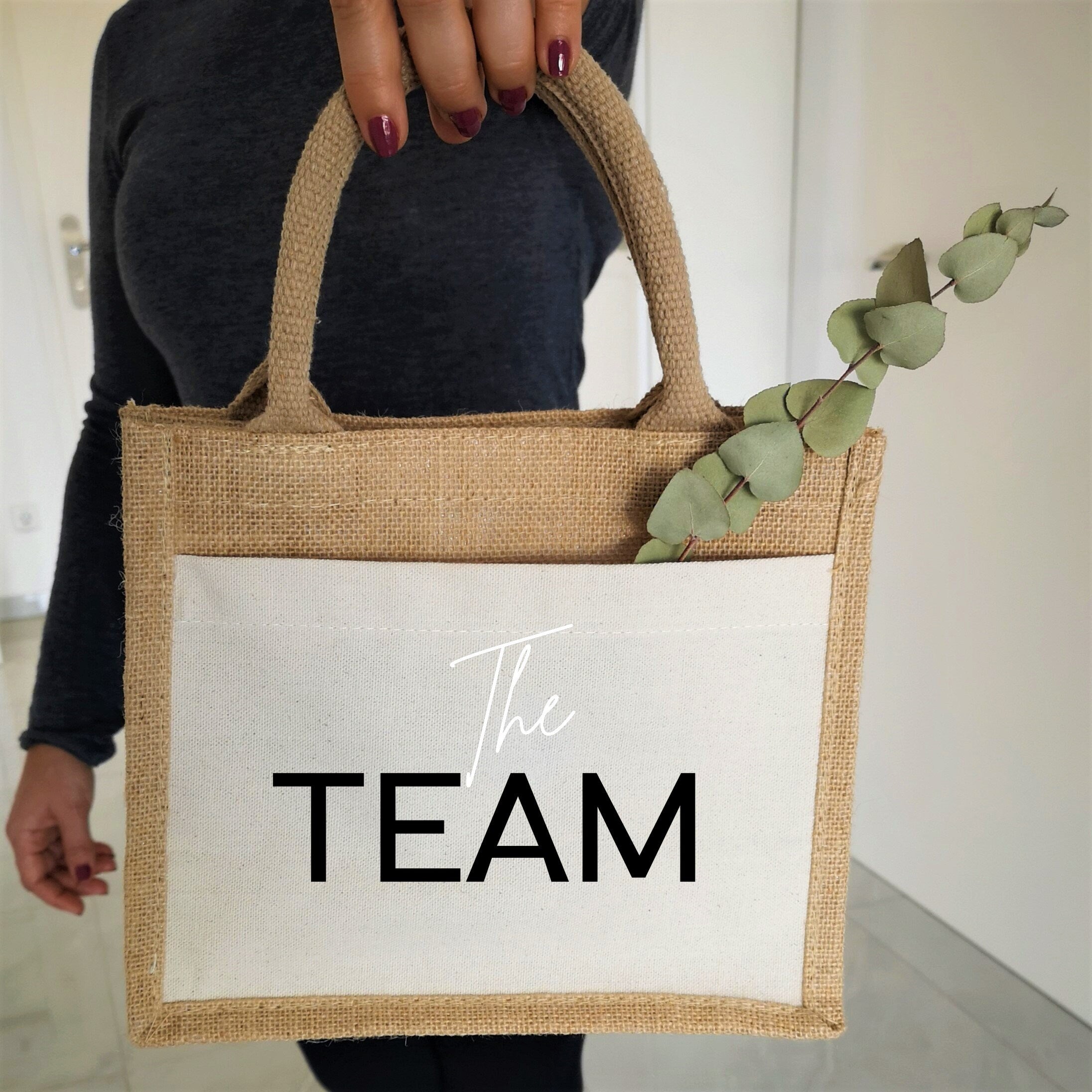 Jutetasche| Team Braut| personalisiert mit Namen| Einkaufstasche| Geschenk - GlamourDesign