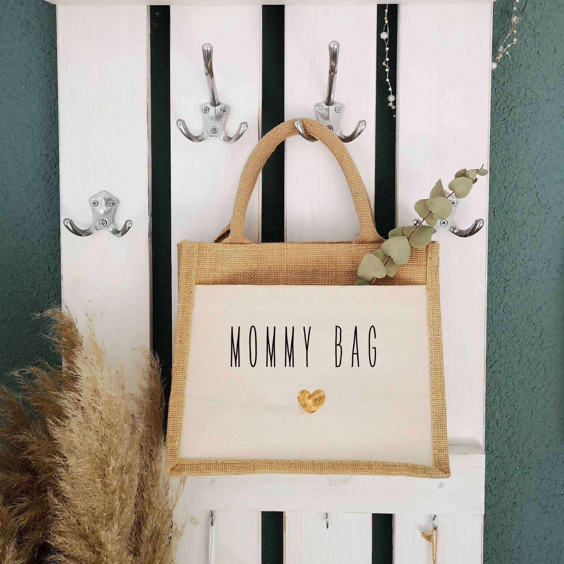 Jutetasche| Mommy Bag| Einkaufstasche| Geschenk