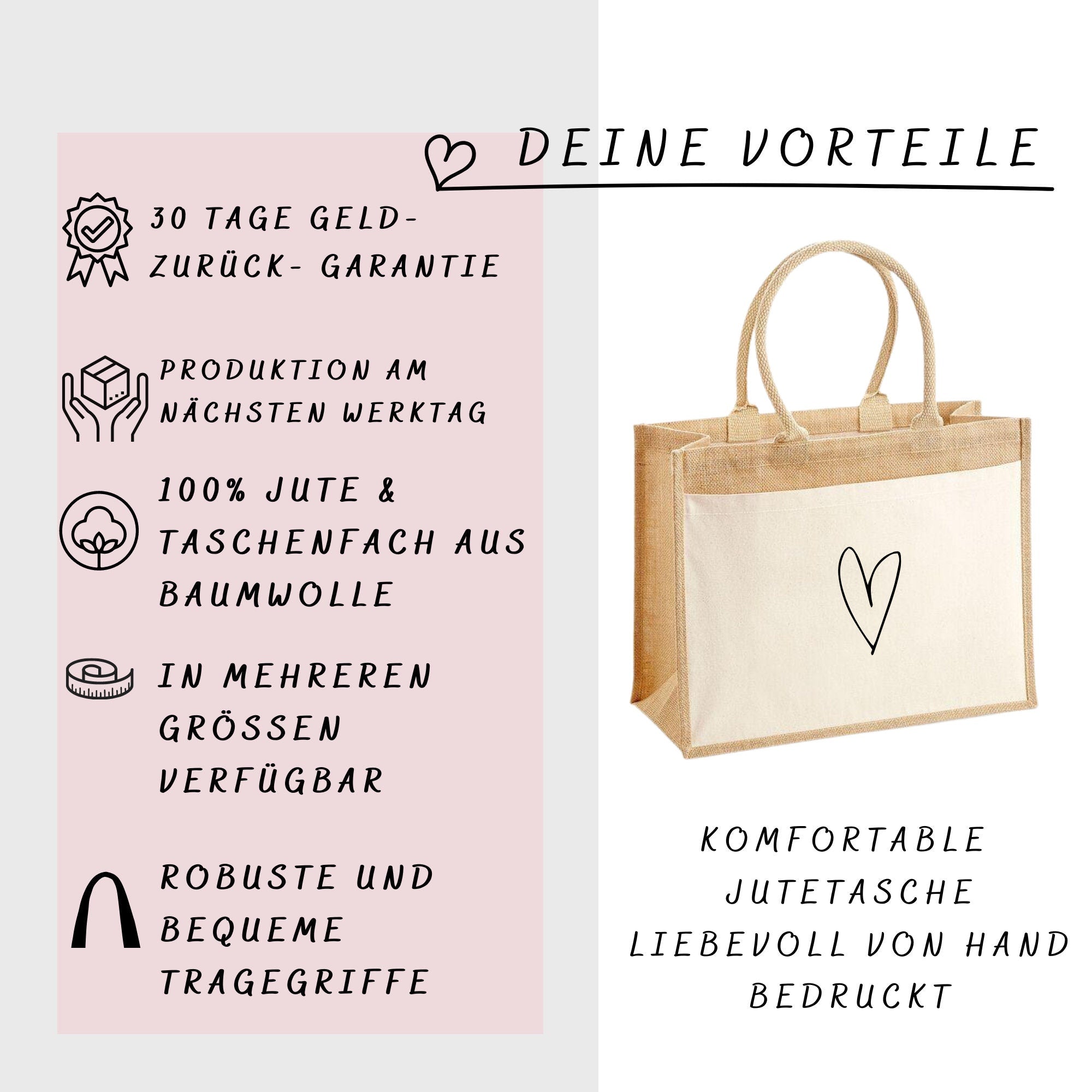 Jutetasche| personalisiert mit Namen| "Eine von den Juten"| Einkaufstasche| Geschenk - GlamourDesign