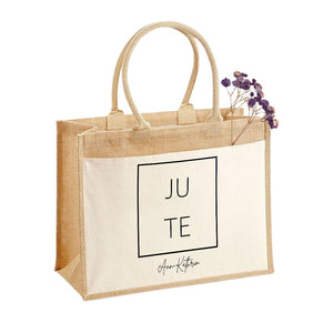 Jutetasche| personalisiert mit Namen| Einkaufstasche| Geschenk