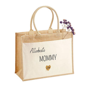 Jutetasche| Allerbeste Mama| Einkaufstasche| Geschenk - GlamourDesign