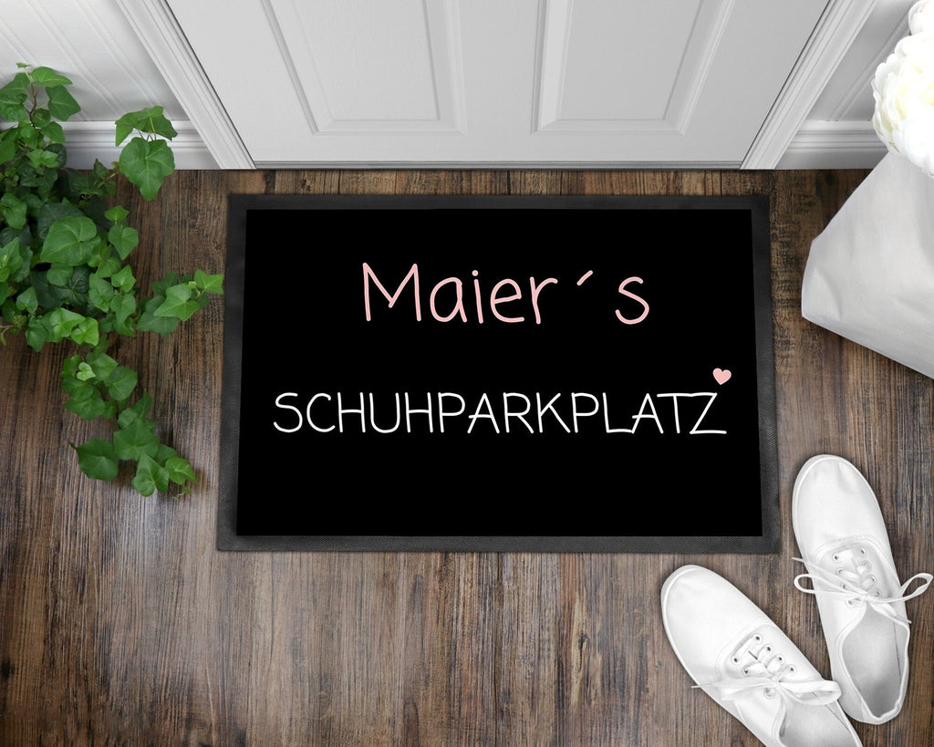 Fußmatte | Schuhparkplatz| personalisierbar mit Familiennamen - GlamourDesign